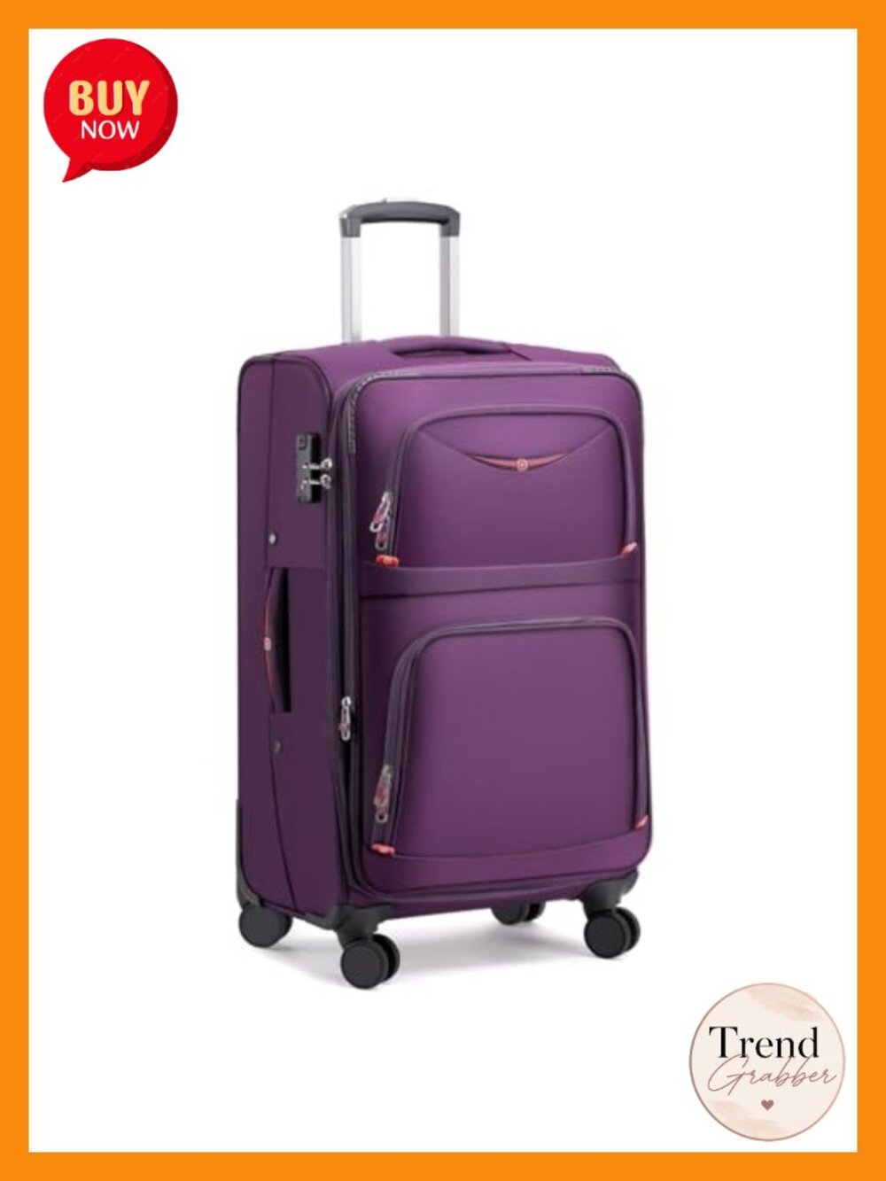 Expandable Softside Luggage 29 Inch with 4 Spinner Wheels TSA Lock